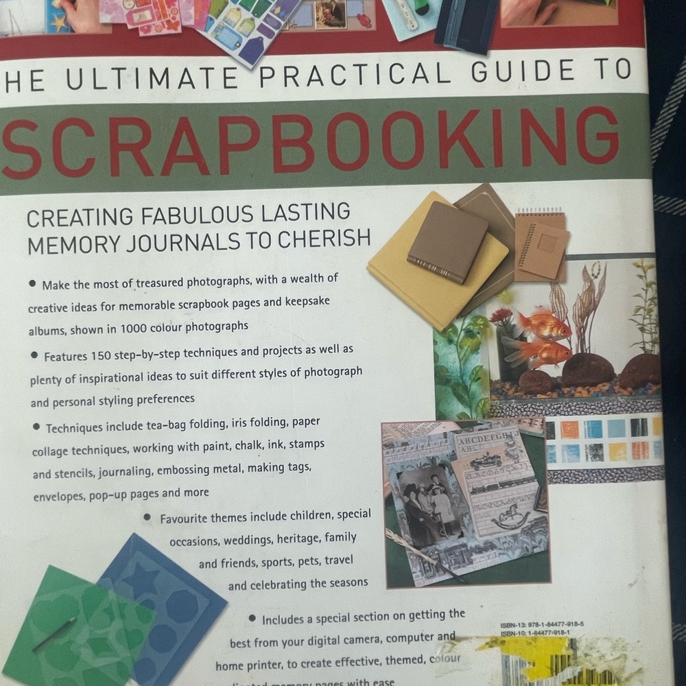 Hard cover book ultimate guide to scrapbooking